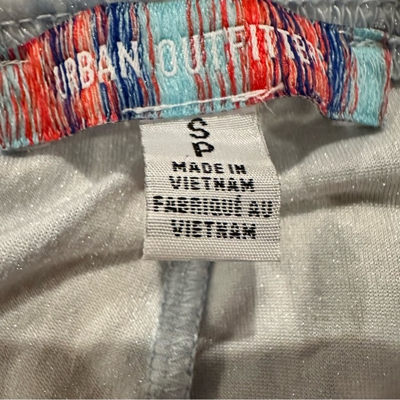 (Sold) Urban Outfitters UO Apolonia Velvet Flare Light Blue Printed Pant Size S - Picture 6 of 8